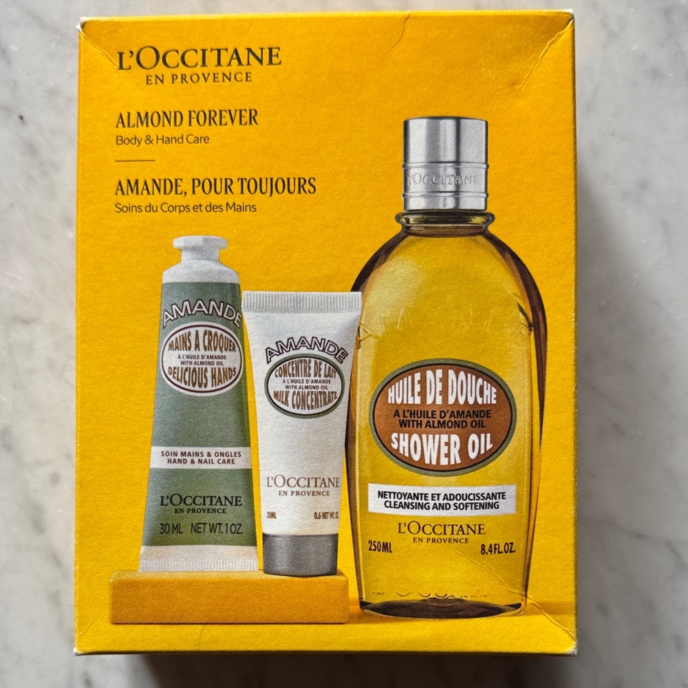 L'OCCITANE Almond Forever Shower Oil and Hand Cream Set - Yellow